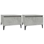 Vidaxl tables d'appoint 2 pcs gris b�ton 50x46x35 cm bois d'ing�nierie