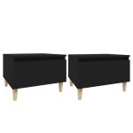 Vidaxl tables d'appoint 2 pcs noir 50x46x35 cm bois d'ing�nierie