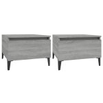 Vidaxl tables d'appoint 2 pcs sonoma gris 50x46x35 cm bois ingnierie