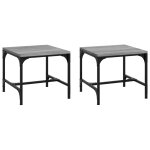 Vidaxl tables d'appoint 2pcs sonoma gris 40x40x35 cm bois d'ing�nierie