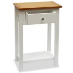 Vidaxl table d'appoint 50 x 32 x 75 cm bois de ch�ne massif
