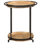 Vidaxl table d'appoint �55x60 cm bois de manguier massif