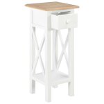 Vidaxl table d'appoint blanc 27 x 27 x 65, 5 cm bois Vidaxl table d'appoint blanc 27 x 27 x 65, 5 cm bois