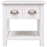 Vidaxl table d'appoint blanc 40x40x40 cm bois de paulownia Vidaxl table d'appoint blanc 40x40x40 cm bois de paulownia