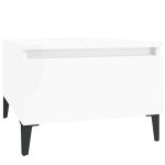 Vidaxl table d'appoint blanc brillant 50x46x35 cm bois d'ing�nierie