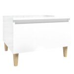 Vidaxl table d'appoint blanc brillant 50x46x35 cm bois d'ingénierie Vidaxl table d'appoint blanc brillant 50x46x35 cm bois d'ingénierie