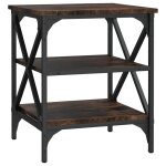 Vidaxl table d'appoint chne fum 40x42x50 cm bois d'ingnierie