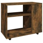 Vidaxl table d'appoint ch�ne fum� 70x35x60, 5 cm bois d'ing�nierie