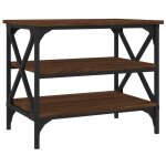 Vidaxl table d'appoint ch�ne marron 55x38x45 cm bois d'ing�nierie