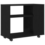 Vidaxl table d'appoint en ch�ne noir 70 x 35 x 60, 5 cm bois d'ing�nierie