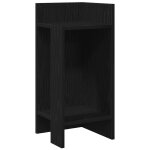 Vidaxl table d'appoint avec tagre noir 25, 5x27x60 cm