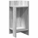 Vidaxl table d'appoint avec tagre sonoma gris 25, 5x27x60 cm