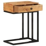 Vidaxl table d'appoint en forme d'u 45x30x61 cm bois d'acacia massif