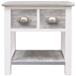 Vidaxl table d'appoint gris 40x40x40 cm bois de paulownia