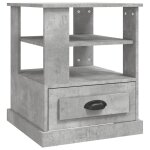 Vidaxl table d'appoint gris bton 50x50x60 cm bois d'ingnierie