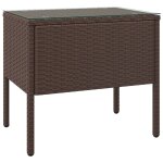 Vidaxl table d'appoint marron 53x37x48 cm poly rotin et verre trempé Vidaxl table d'appoint marron 53x37x48 cm poly rotin et verre trempé