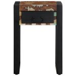 Vidaxl table d'appoint multicolore 35x35x50cm bois massif rcupration