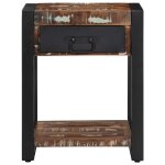 Vidaxl table d'appoint multicolore 40x40x50cm bois rcupration massif