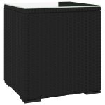 Vidaxl table d'appoint noir 40x37x40, 5 cm poly rotin et verre trempé Vidaxl table d'appoint noir 40x37x40, 5 cm poly rotin et verre trempé