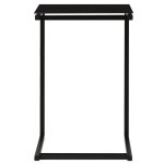 Vidaxl table d'appoint noir 40x40x60 cm verre tremp�