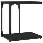 Vidaxl table d'appoint noir 50x35x52 cm bois d?ingnierie
