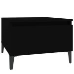 Vidaxl table d'appoint noir 50x46x35 cm bois d'ingnierie