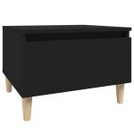 Vidaxl table d'appoint noir 50x46x35 cm bois d'ingnierie