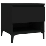 Vidaxl table d'appoint noir 50x46x50 cm bois d?ingnierie
