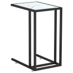 Vidaxl table d'appoint ordinateur marbre blanc 50x35x65cm verre tremp�