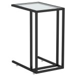 Vidaxl table d'appoint ordinateur transparent 50x35x65 cm verre tremp�