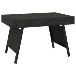 Vidaxl table d'appoint pliable noir 60x40x38 cm résine tressée Vidaxl table d'appoint pliable noir 60x40x38 cm résine tressée