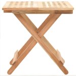 Vidaxl table d'appoint pliante 50 x 50 x 49 cm bois de noyer massif
