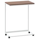 Vidaxl table d'appoint avec roues blanc 55x35x70 cm bois d'ingénierie Vidaxl table d'appoint avec roues blanc 55x35x70 cm bois d'ingénierie