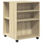 Vidaxl table d'appoint avec roues chêne sonoma bois d'ingénierie Vidaxl table d'appoint avec roues chêne sonoma bois d'ingénierie