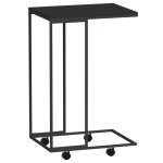 Vidaxl table d'appoint avec roues noir 40x30x63, 5 cm bois d'ingénierie Vidaxl table d'appoint avec roues noir 40x30x63, 5 cm bois d'ingénierie