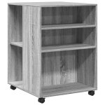 Vidaxl table d'appoint avec roues sonoma gris bois d'ingénierie Vidaxl table d'appoint avec roues sonoma gris bois d'ingénierie