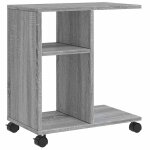 Vidaxl table d'appoint avec roues sonoma gris bois d'ing�nierie