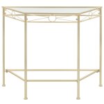 Vidaxl table d'appoint style vintage m�tal 87 x 34 x 73 cm dor�