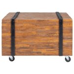 Vidaxl table d'appoint en teck 60 x 60 x 38 cm