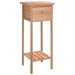 Vidaxl table d'appoint avec tiroir 25x25x60 cm bois massif de noyer