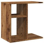 Vidaxl table d'appoint vieux bois 50x30x50 cm bois d'ingnierie