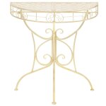 Vidaxl table d'appoint vintage demi - ronde mtal 72x36x74 cm dor
