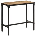 Vidaxl table de bar 110x55x107 cm bois de manguier massif brut