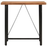 Vidaxl table de bar 110x55x107 cm bois massif d'acacia et fer