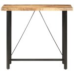 Vidaxl table de bar 120x58x107 cm bois de manguier brut