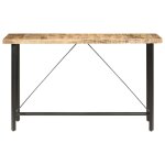 Vidaxl table de bar 180x70x107 cm bois de manguier brut