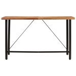 Vidaxl table de bar 180x70x107 cm bois massif d'acacia et fer
