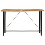 Vidaxl table de bar 180x70x107 cm bois massif de manguier et fer