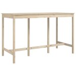 Vidaxl table de bar 180x80x110 cm bois massif de pin