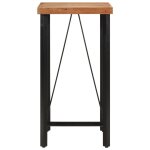 Vidaxl table de bar 55x55x107 cm bois massif d'acacia et fer